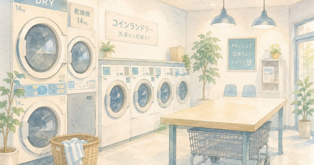 コインランドリーのイメージ画像。